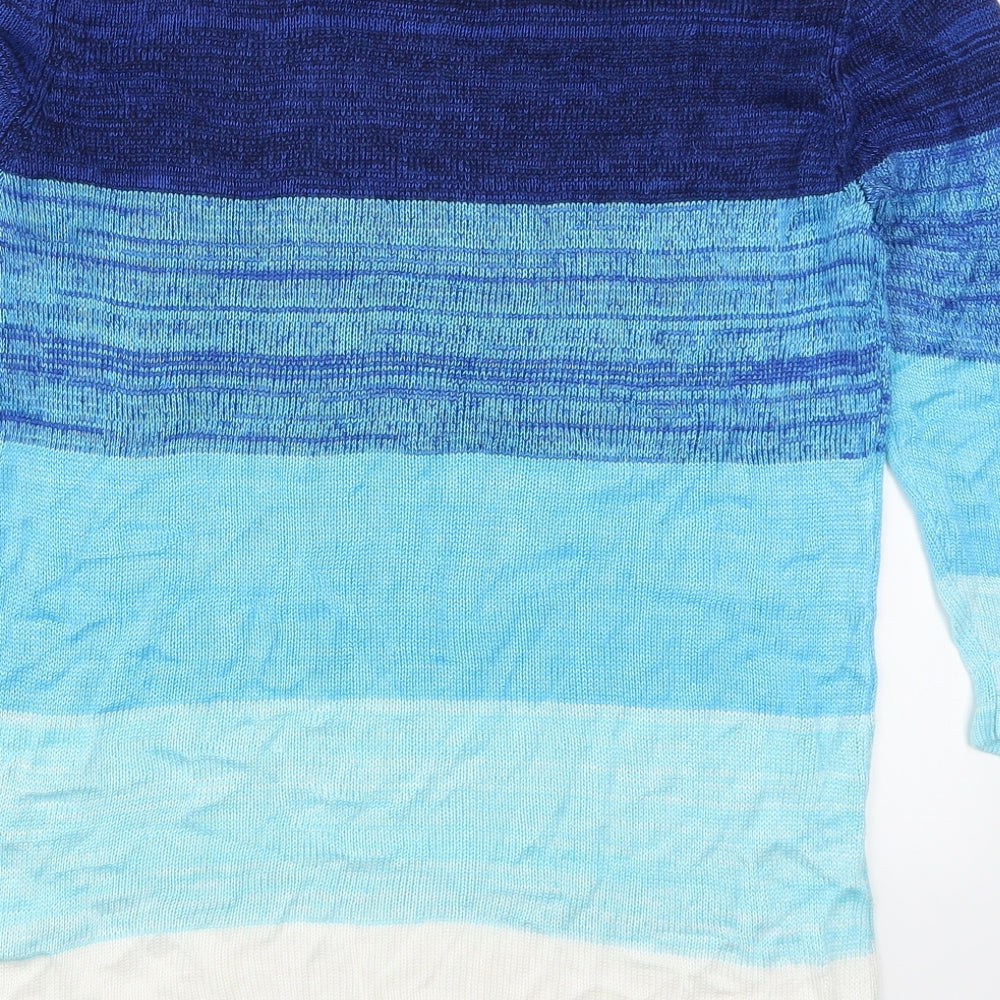 Saloos Womens Blue Striped  Pullover Jumper Size S