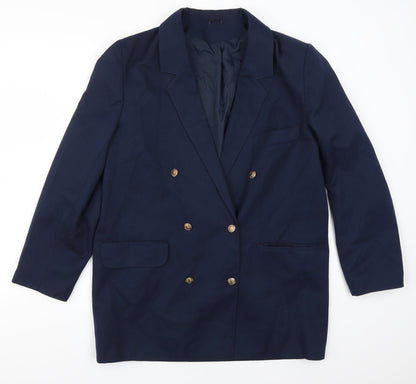Classics Woman Womens Blue   Jacket Suit Jacket Size 14
