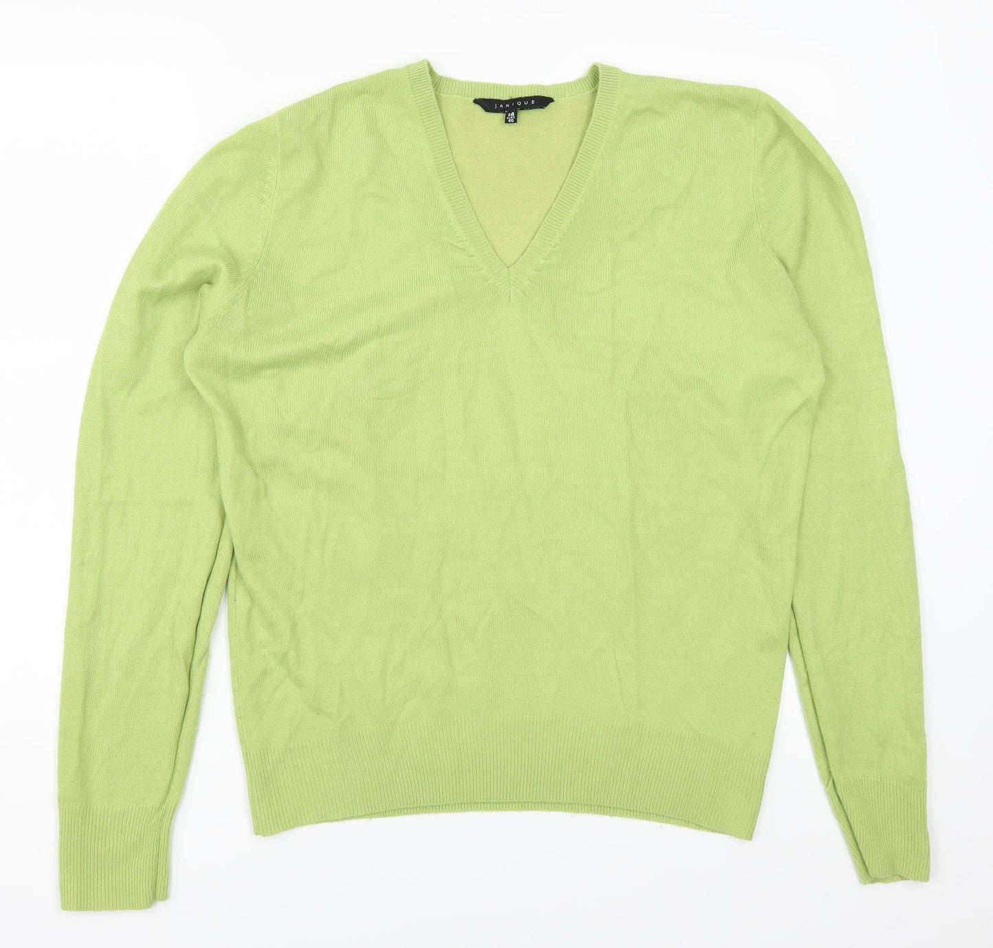 Janique Womens Green   Pullover Jumper Size 14