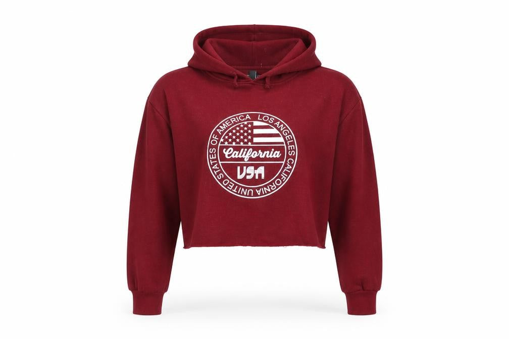 New Look Girls Red   Pullover Hoodie Size 12-13 Years  - california usa cropped