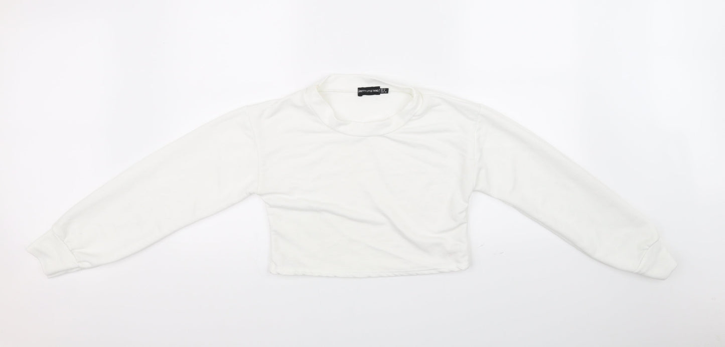 PRETTYLITTLETHING Womens White   Basic T-Shirt Size 12