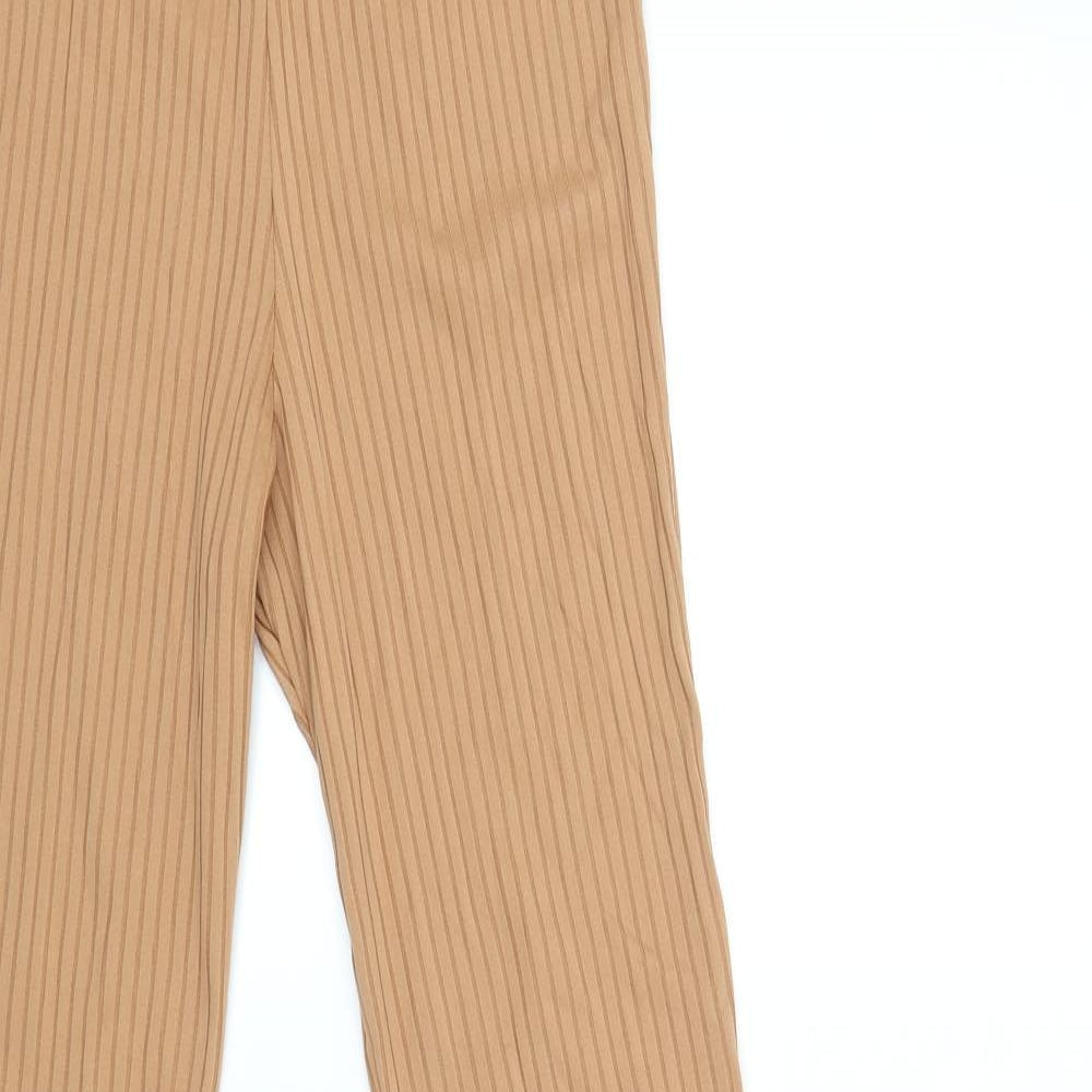 PRETTYLITTLETHING Womens Beige   Jegging Leggings Size 12 L35 in