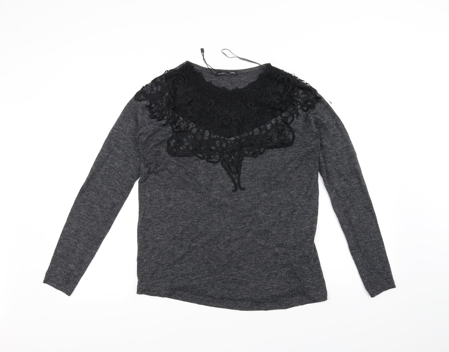 Zara Womens Grey   Basic T-Shirt Size 8