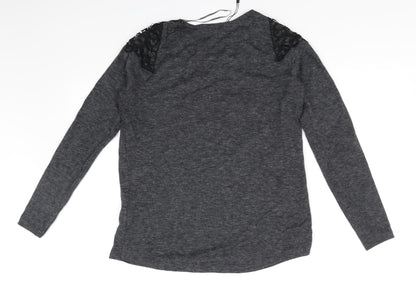 Preloved Zara Womens Grey   Basic T-Shirt Size 8 - Back