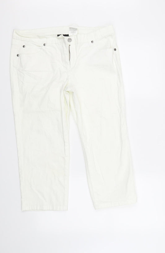 Bpc Womens White   Trousers  Size 12 L23 in