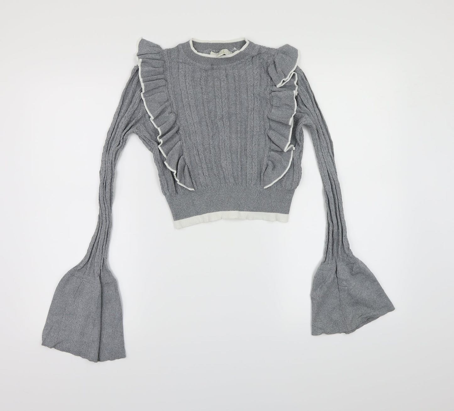JCL Womens Grey  Knit Pullover Jumper Size S