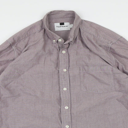Topman Mens Purple    Button-Up Size M