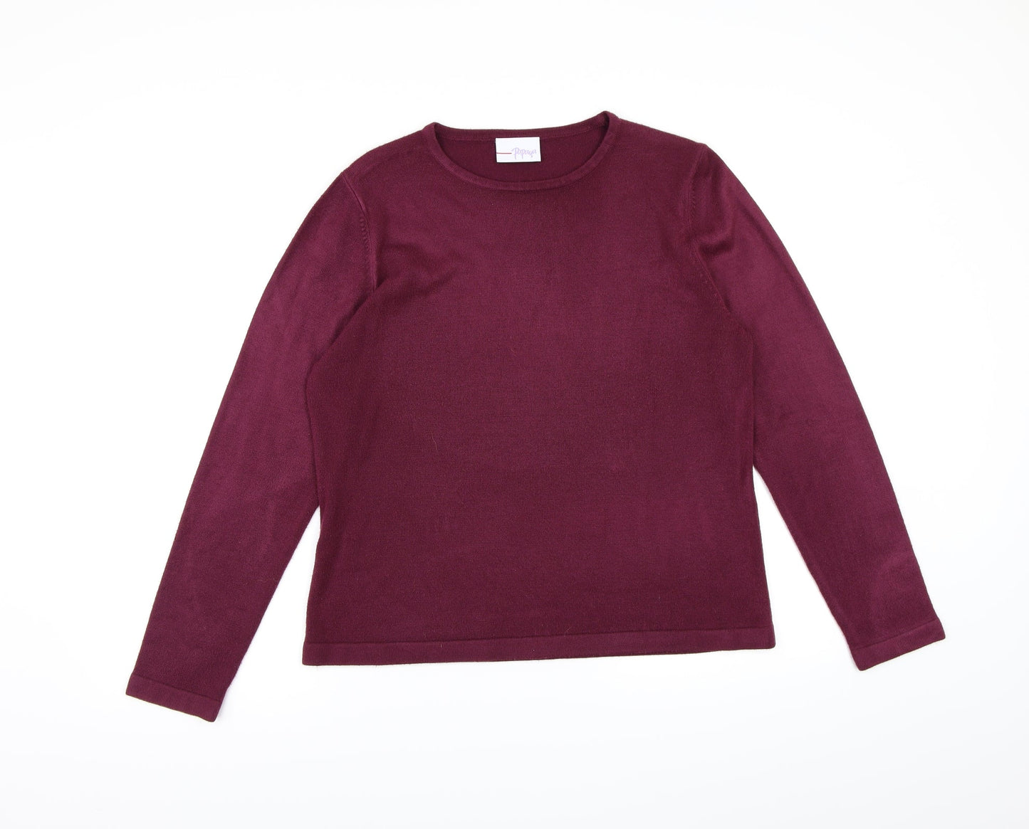 Papaya Womens Purple  Knit Pullover Jumper Size 14