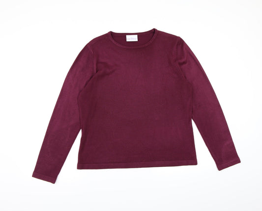 Papaya Womens Purple  Knit Pullover Jumper Size 14
