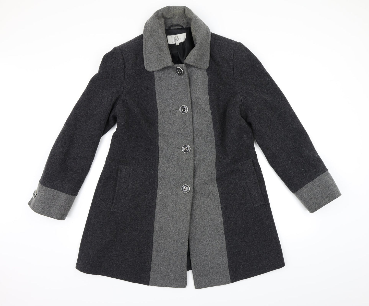 Isle Womens Grey   Pea Coat Coat Size 12