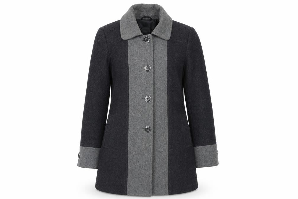 Isle Womens Grey   Pea Coat Coat Size 12