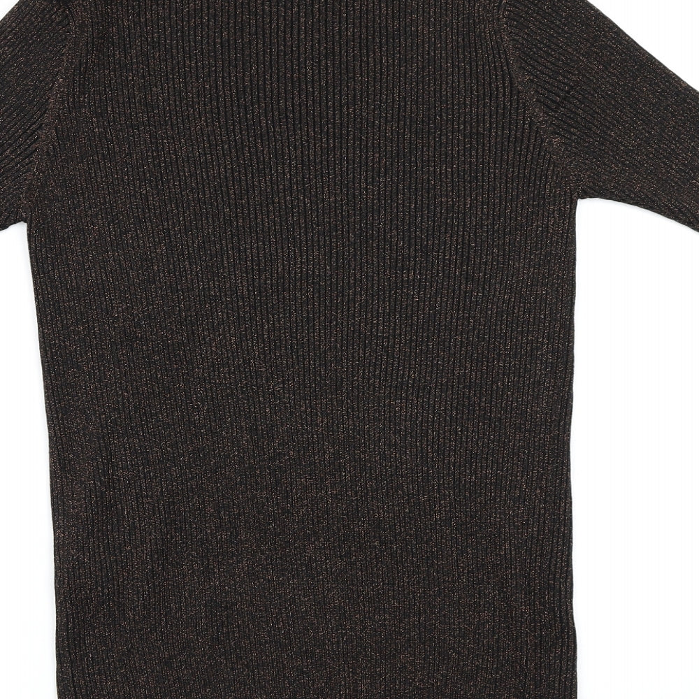 New Look Womens Brown  Knit Pullover Jumper Size 18