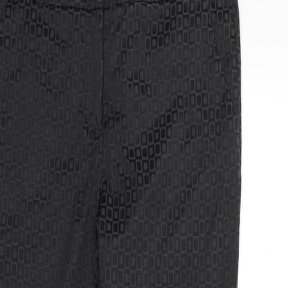 Preworn Womens Grey Geometric  Trousers  Size 14 L28 in