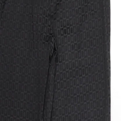 Preworn Womens Grey Geometric  Trousers  Size 14 L28 in