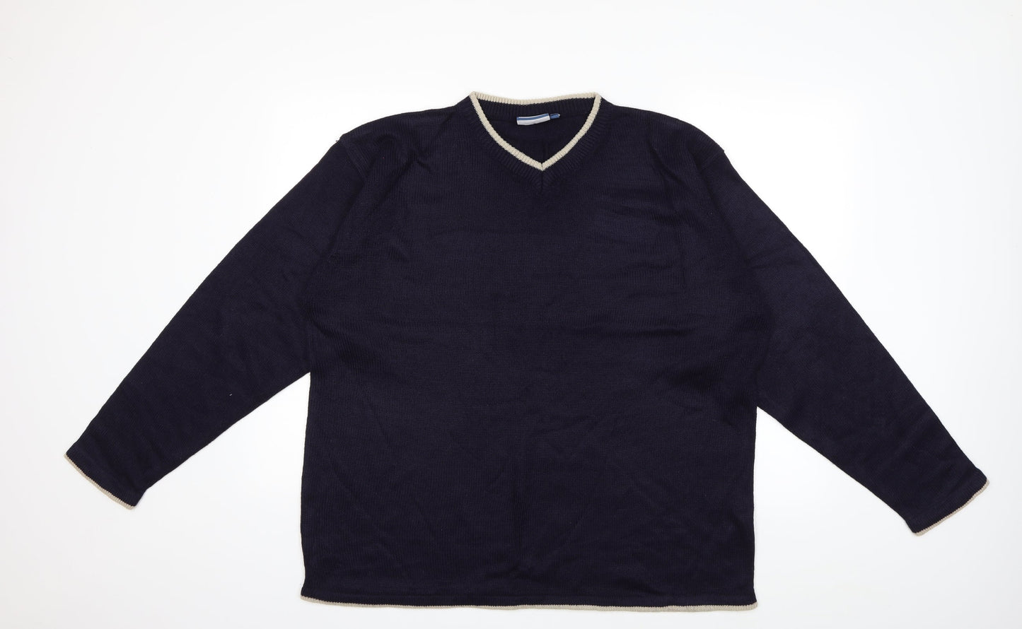TNX Mens Blue  Knit Pullover Jumper Size L