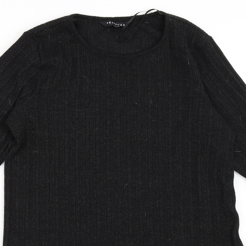 Peacocks Womens Grey   Pullover Jumper Size 8