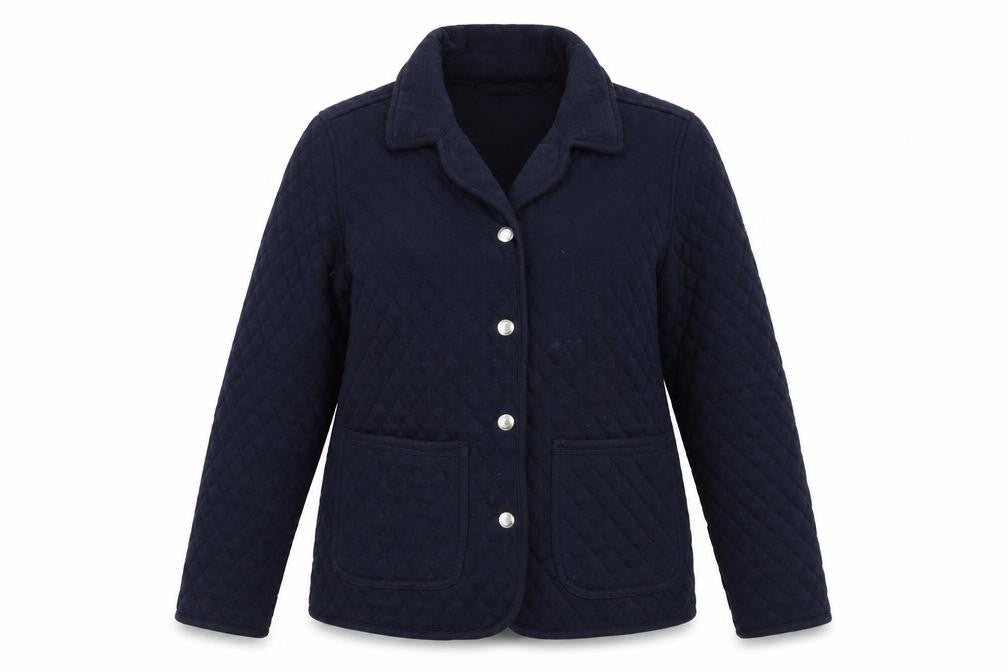 BM Casual Womens Blue   Quilted Coat Size 16