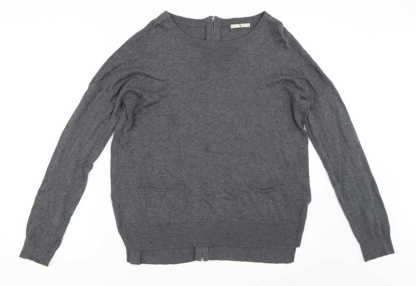 TU Womens Grey   Pullover Jumper Size 10