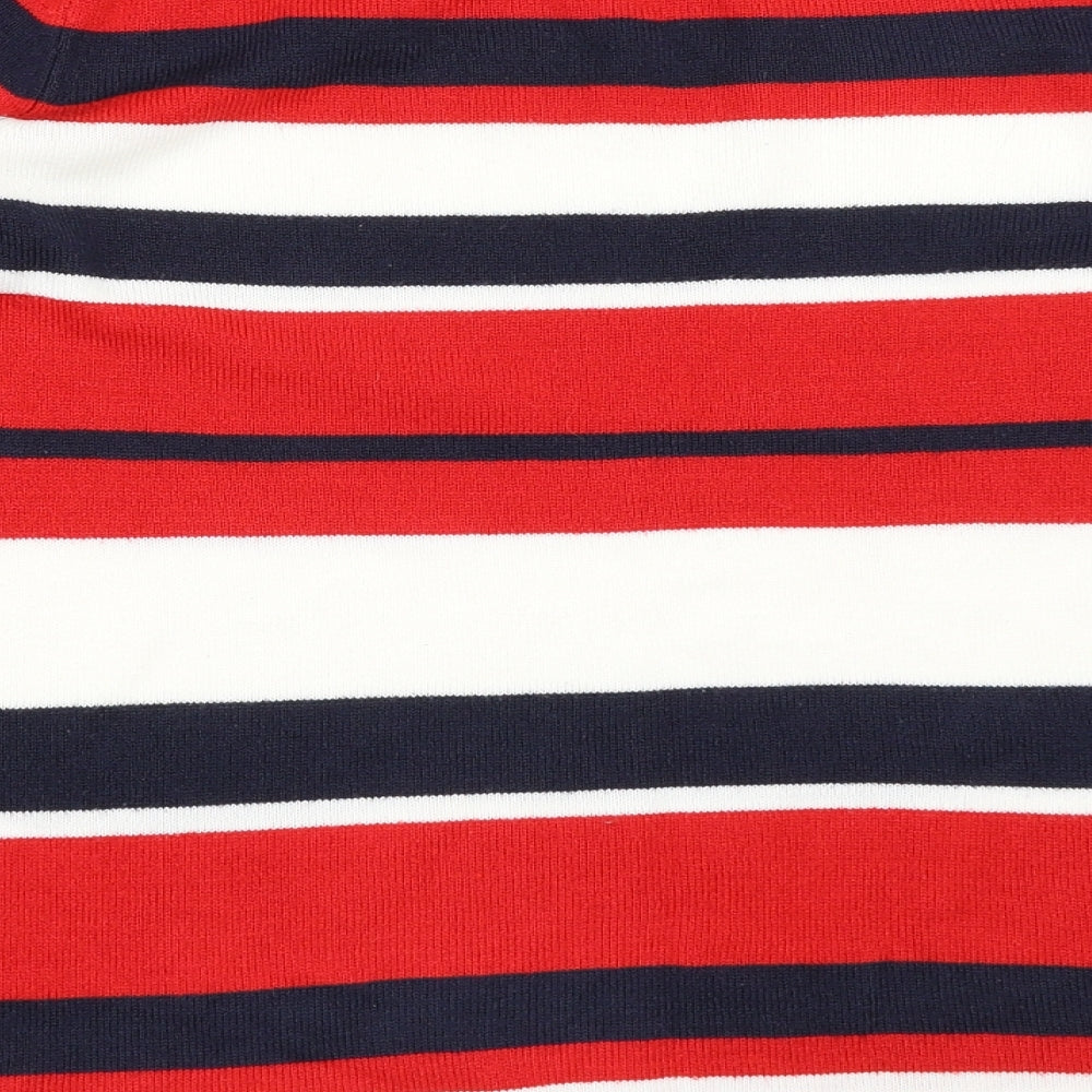 Papaya Womens Red Striped  Pullover Jumper Size 12