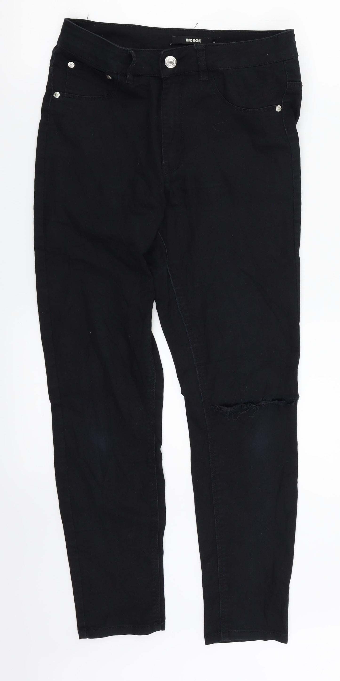 Bik bok Womens Black  Denim Straight Jeans Size M L26 in