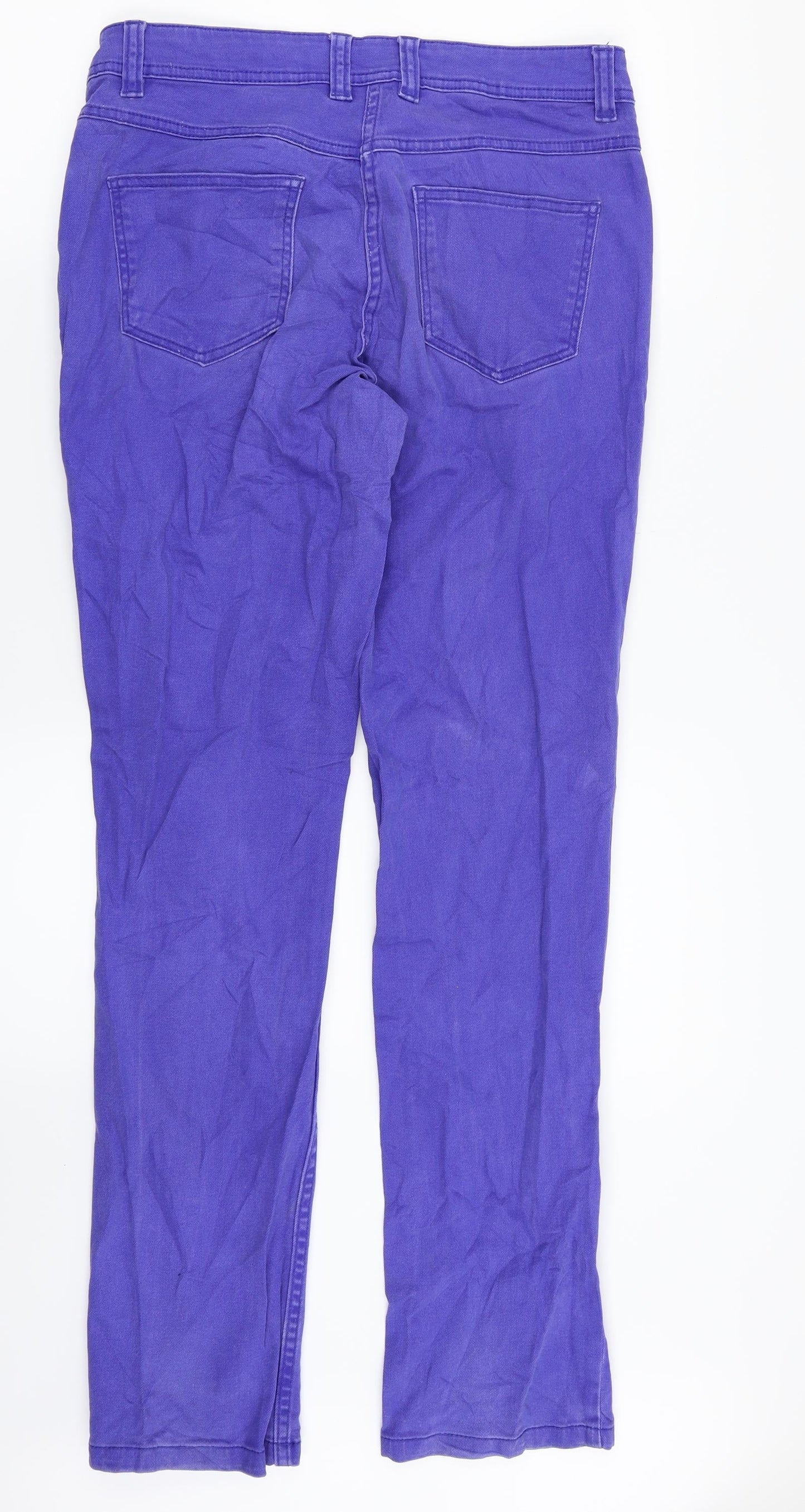 Up Fashion Womens Blue  Denim Straight Jeans Size 12 L31 in
