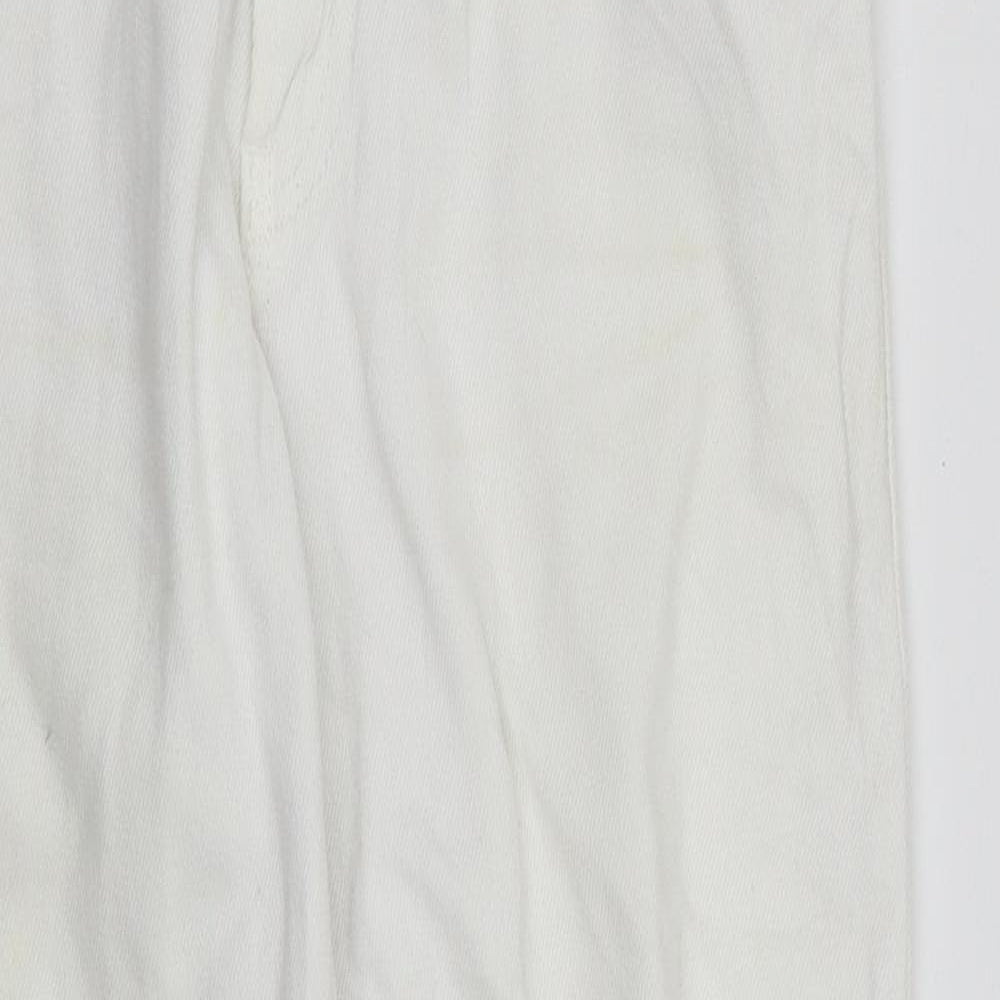 Bik Bok Womens White  Denim Straight Jeans Size S L27 in
