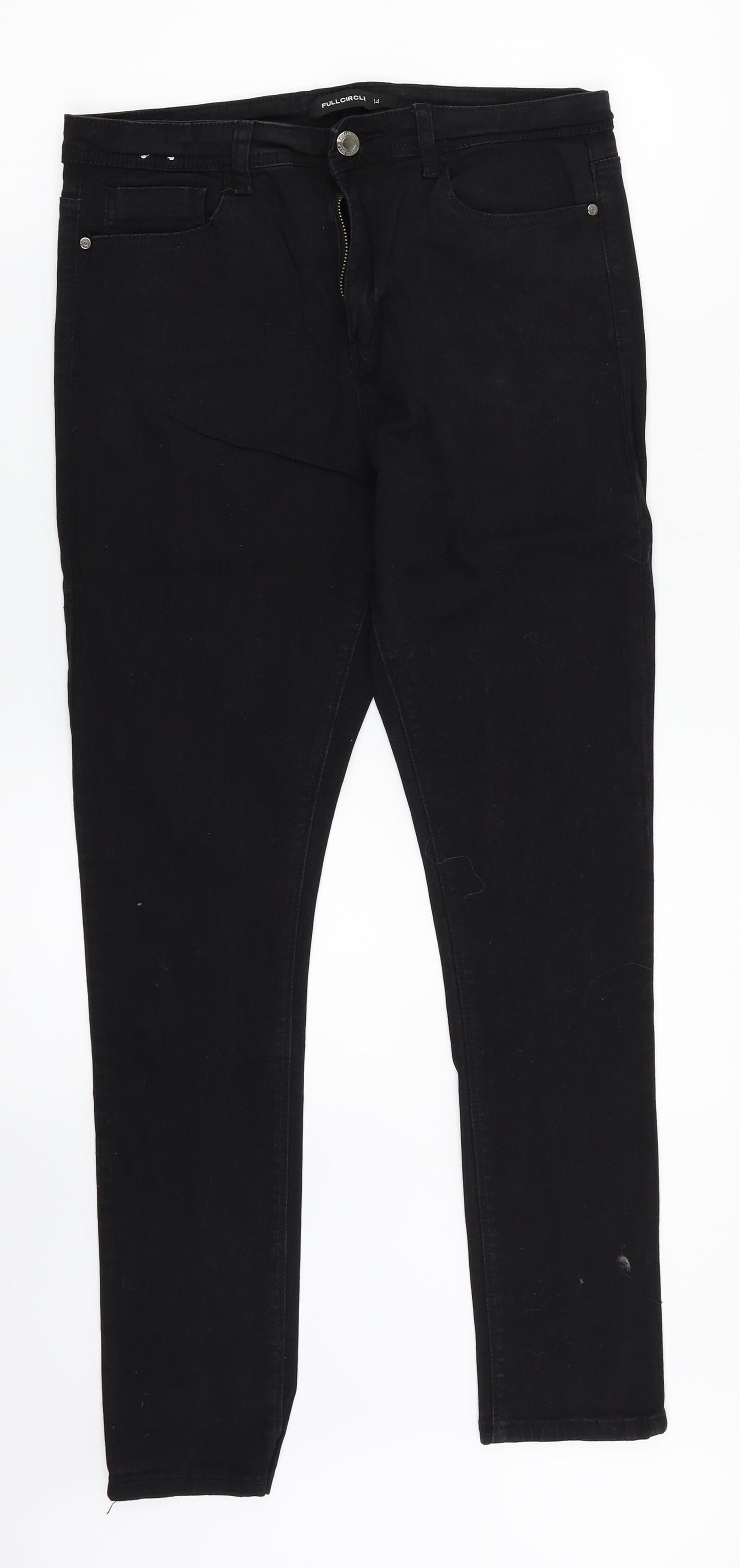 Full Circle Womens Black  Denim Straight Jeans Size 14 L29 in