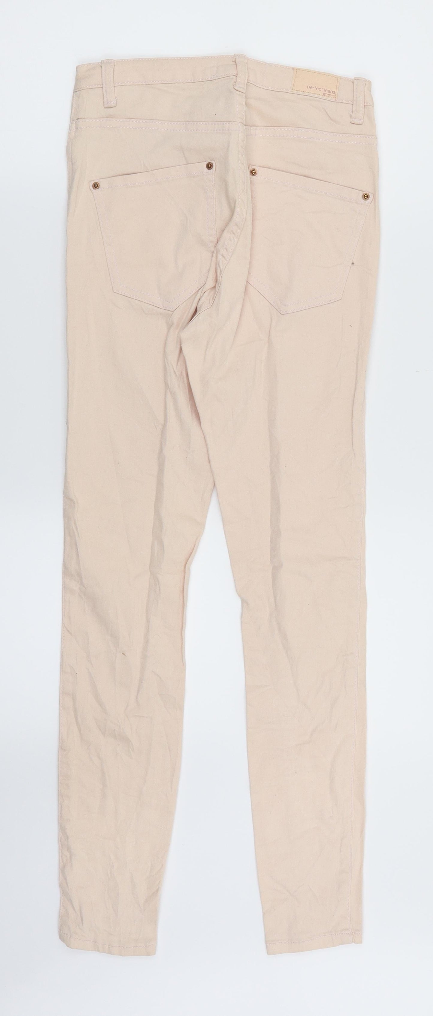Perfect Jeans Womens Pink  Denim Skinny Jeans Size S L27 in