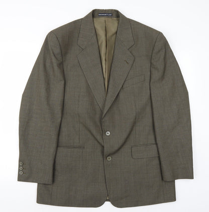 Preloved Greenwoods Classic Mens Green   Jacket Suit Size 40 - Front