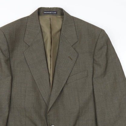 Preloved Greenwoods Classic Mens Green   Jacket Suit Size 40 - Detail