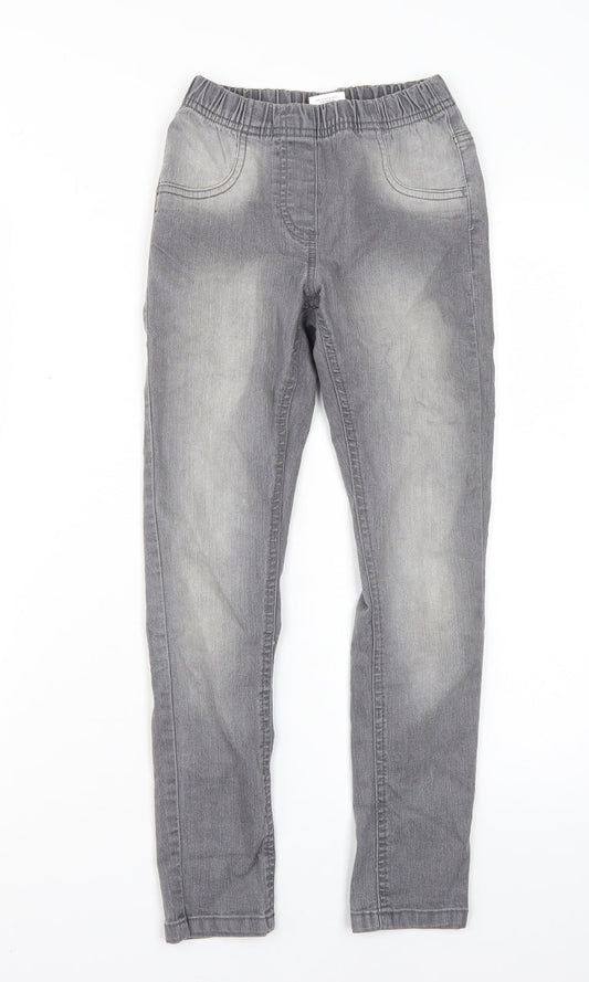 L&D Girls Grey   Skinny Jeans Size 9-10 Years