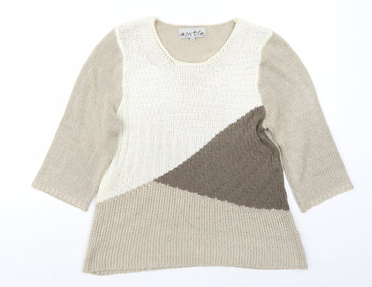 marble Womens Beige   Basic T-Shirt Size 2