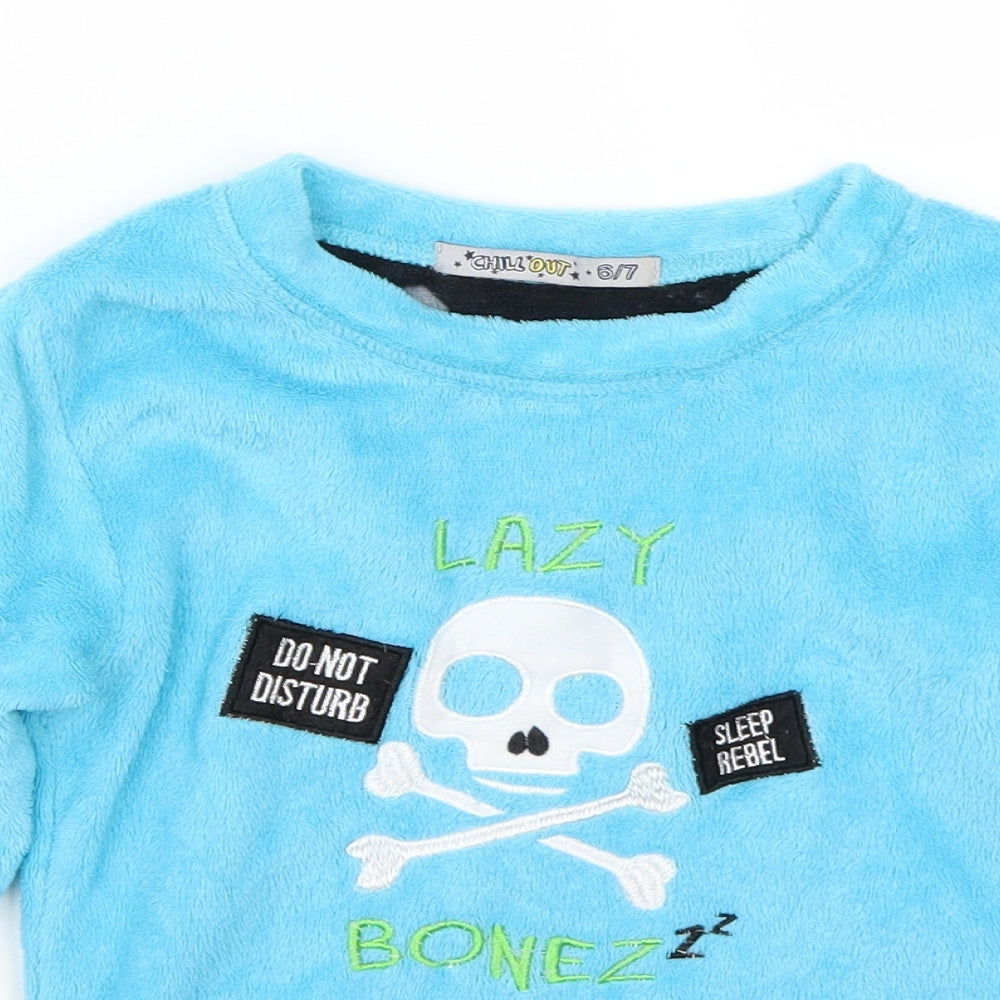 chill out Boys Blue   Pullover Jumper Size 6-7 Years