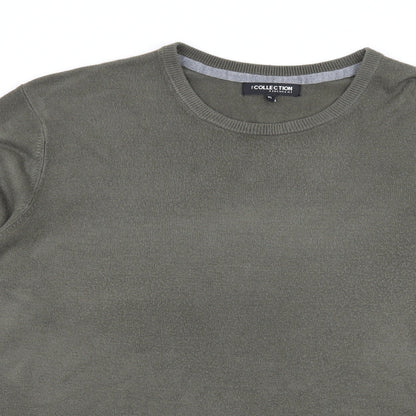 Preloved Debenhams Mens Green  Knit Pullover Jumper Size XL - Detail