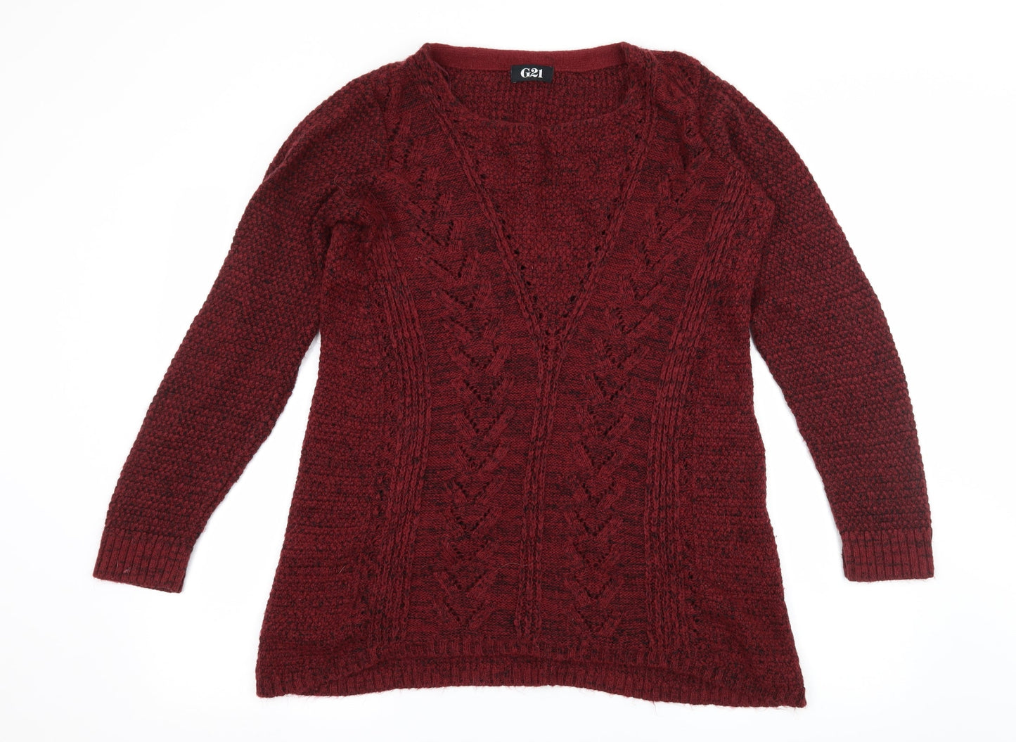 George Womens Red  Knit Pullover Jumper Size 14