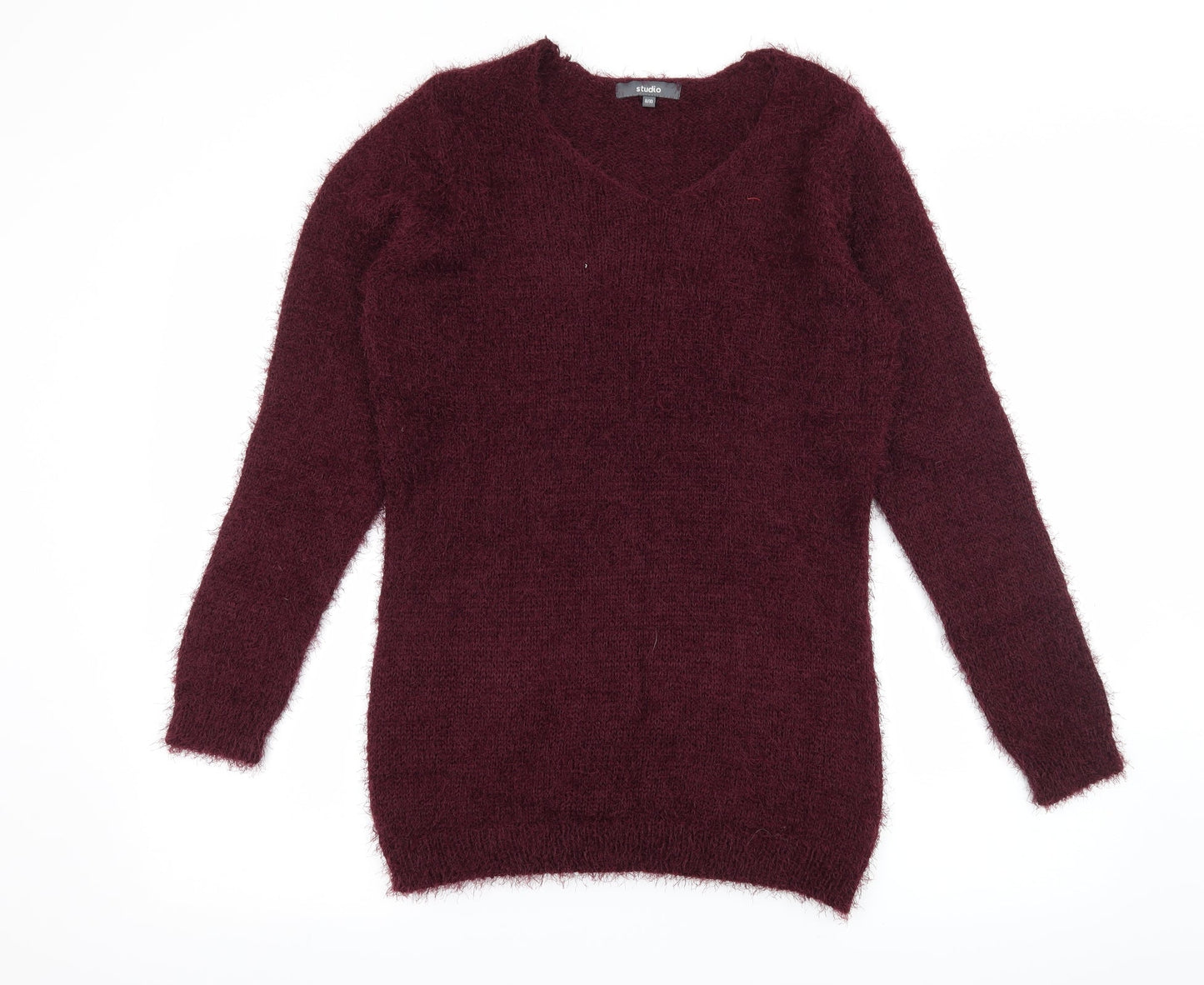 Studio Womens Purple  Knit Pullover Jumper Size 8