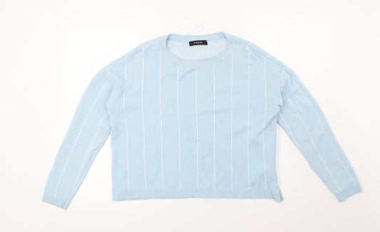 Autograph Womens Blue Striped  Pullover Jumper Size 12