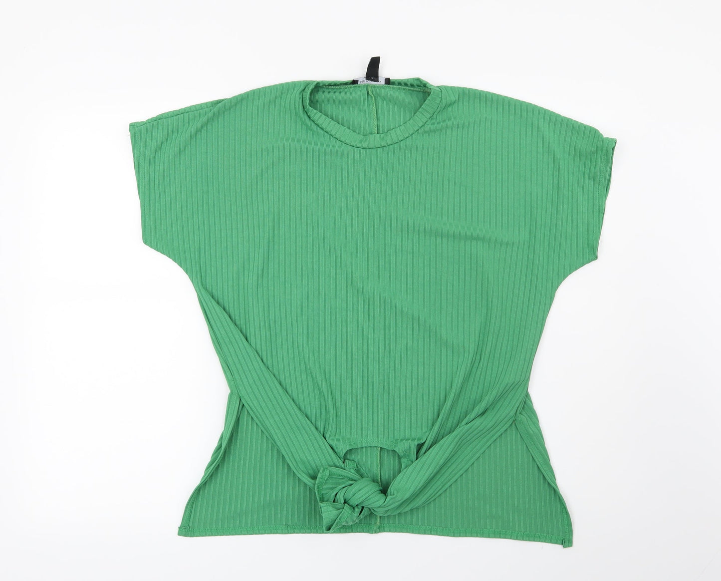 New Look Womens Green Striped  Basic Blouse Size 10