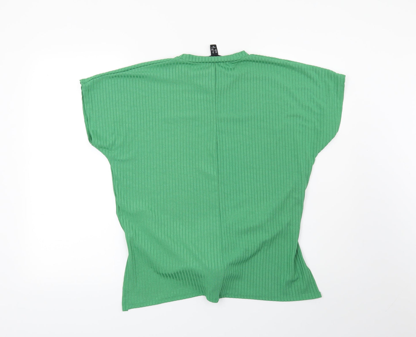 New Look Womens Green Striped  Basic Blouse Size 10