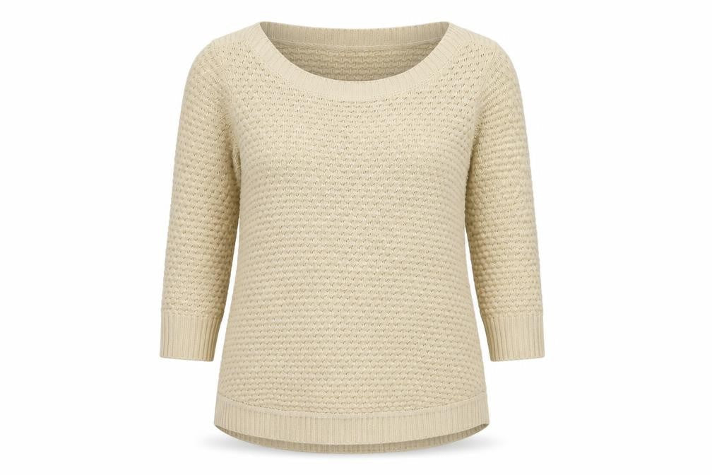 Cristina B Womens Beige  Knit Pullover Jumper Size M