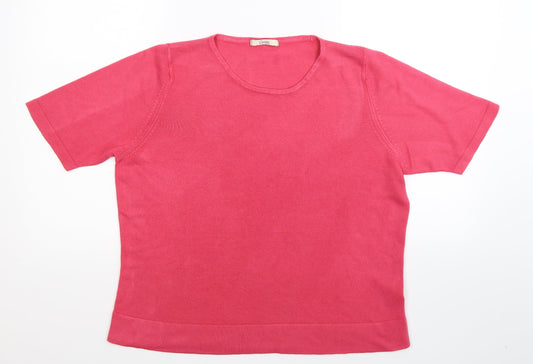 Marks and Spencer Womens Pink  Knit Pullover Jumper Size 16