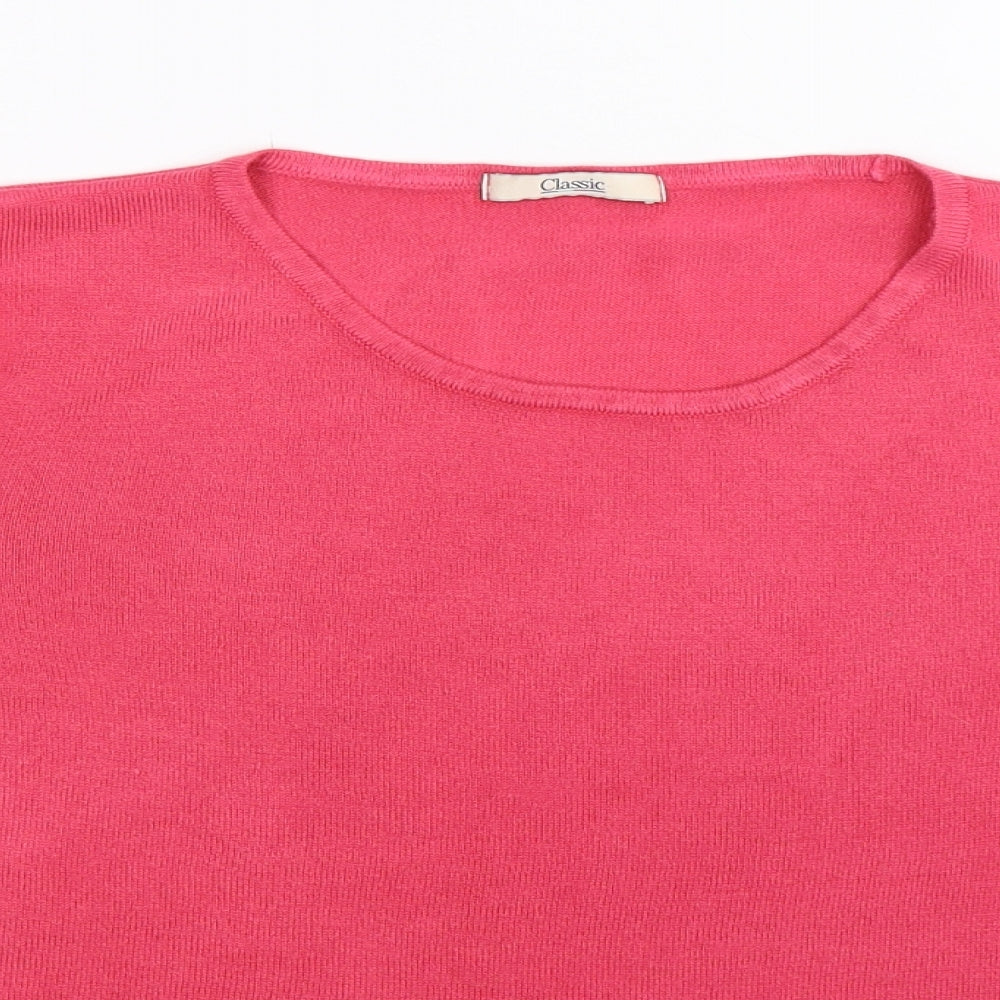 Marks and Spencer Womens Pink  Knit Pullover Jumper Size 16