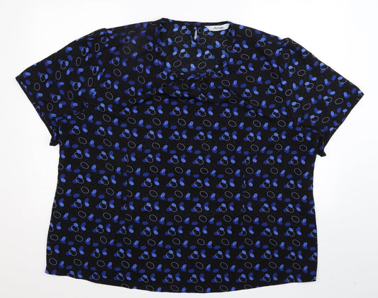 Alexandra Womens Black   Basic T-Shirt Size 24