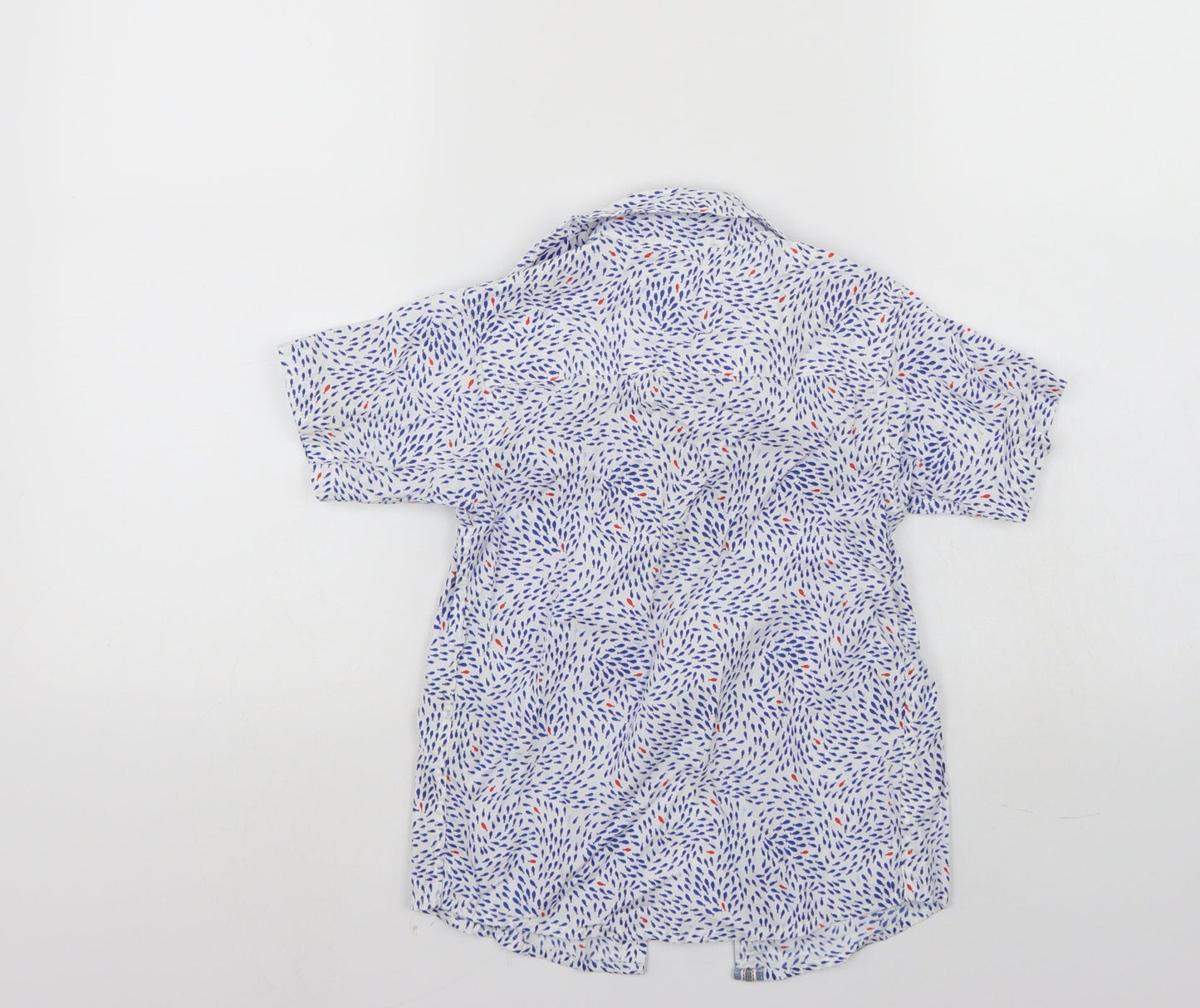 Jasper Conran Boys Blue Animal Print  Basic Button-Up Size 7 Years
