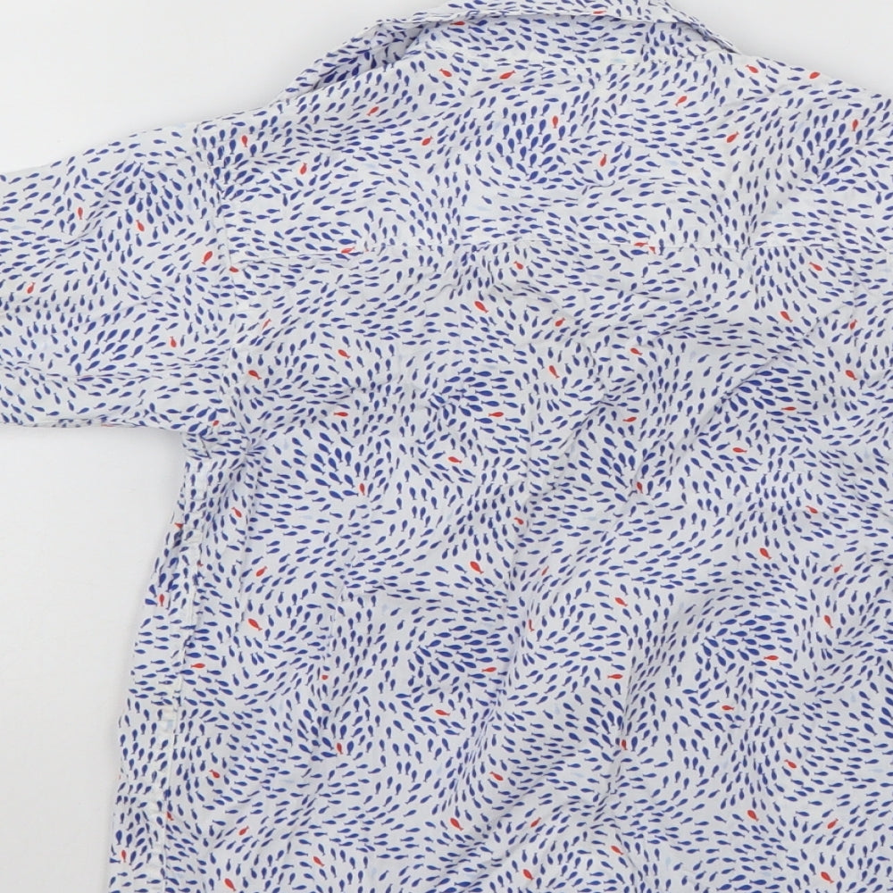 Jasper Conran Boys Blue Animal Print  Basic Button-Up Size 7 Years