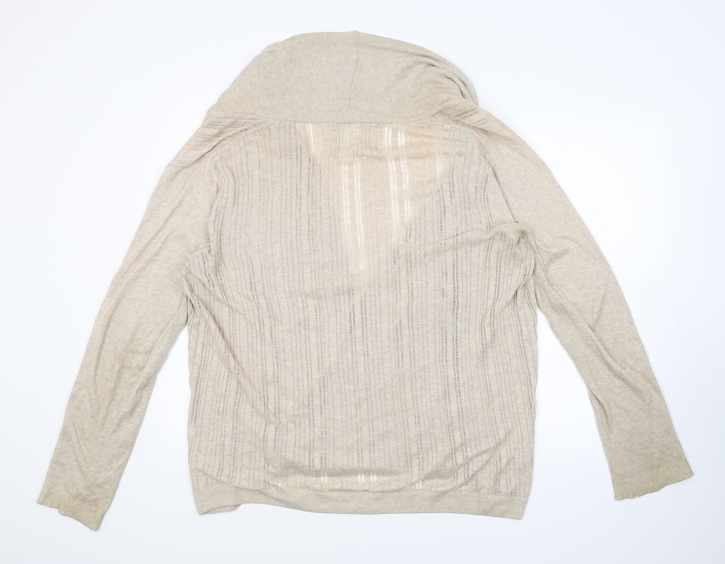 River Island Mens Beige  Knit Cardigan Jumper Size M