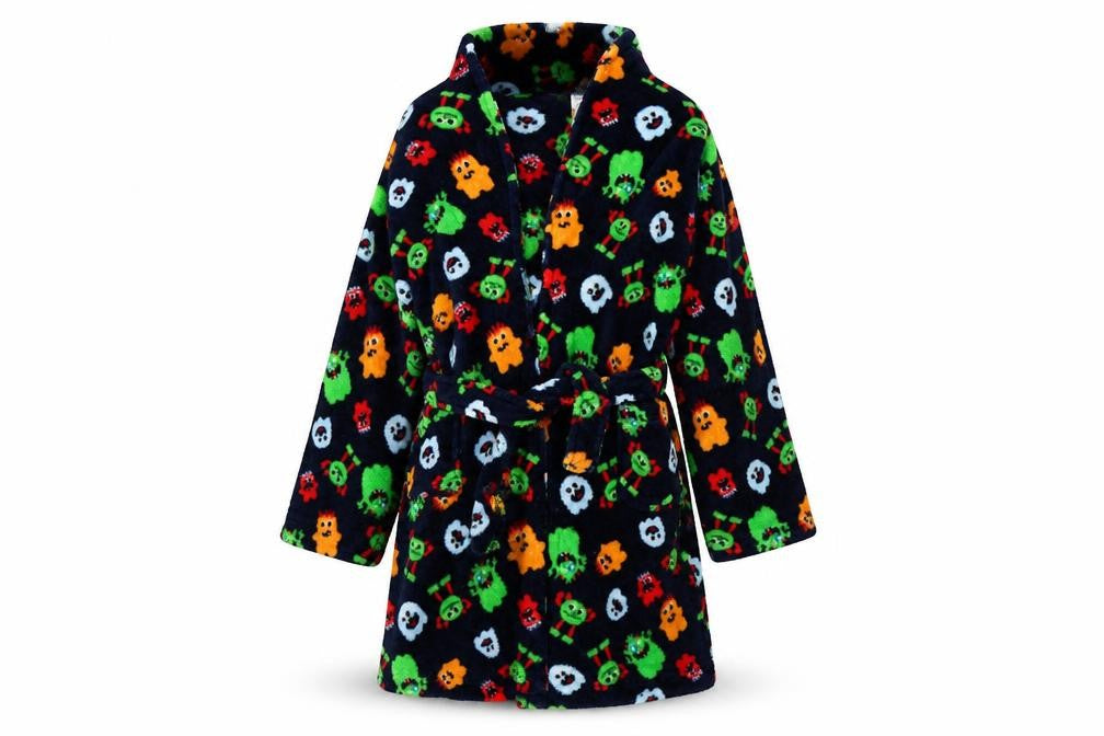 Preworn Boys Blue Spotted   Robe Size 6 Years