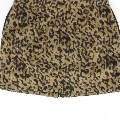 Preloved NEXT  Womens Brown Animal Print  Mini Skirt Size 10 - Label