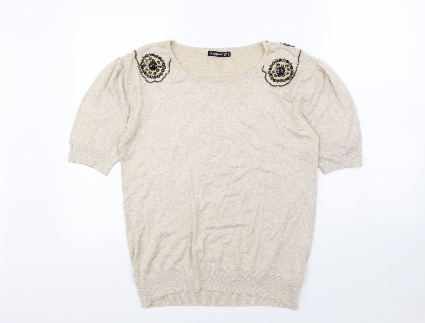 Atmosphere Womens Beige   Pullover Jumper Size 16