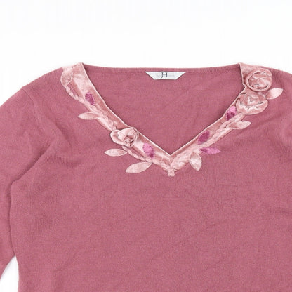 Preloved Joanna Hope Womens Pink   Pullover Jumper Size 12 - Detail